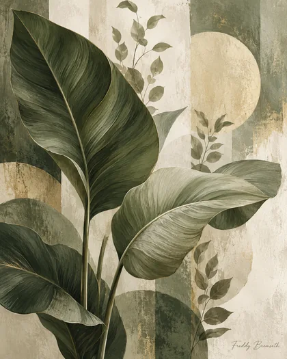 Botanical olive leaves