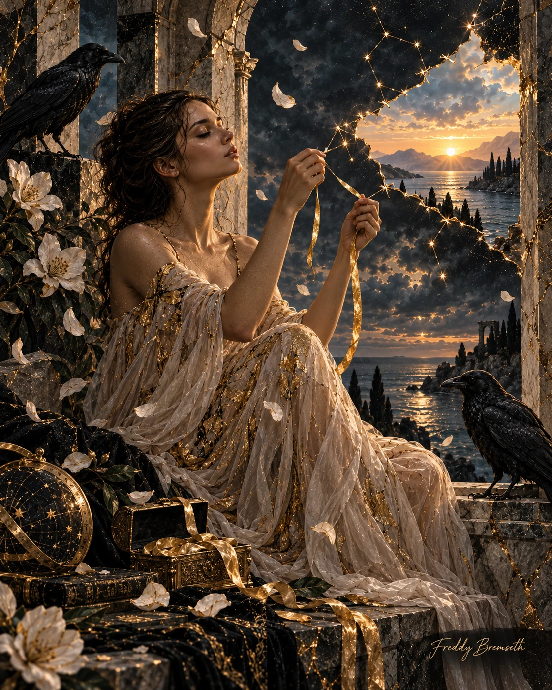 Himmelens gyldne sømmer — Freddy Bremseth Art