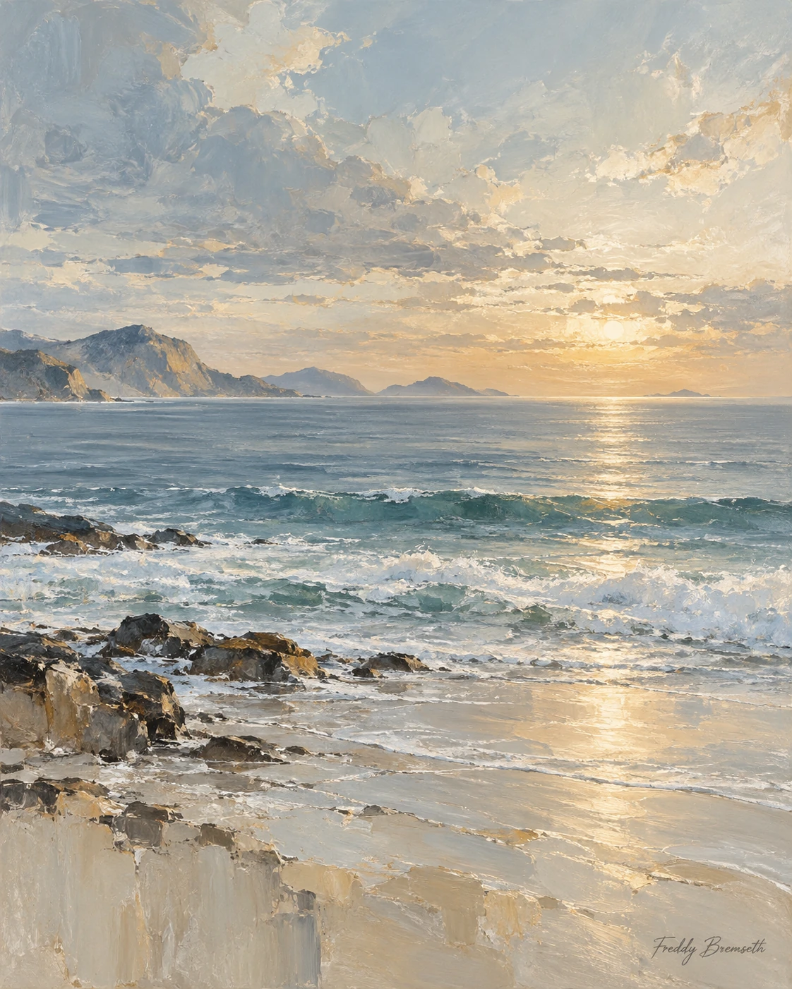 Quiet coastal horizon — Freddy Bremseth Art