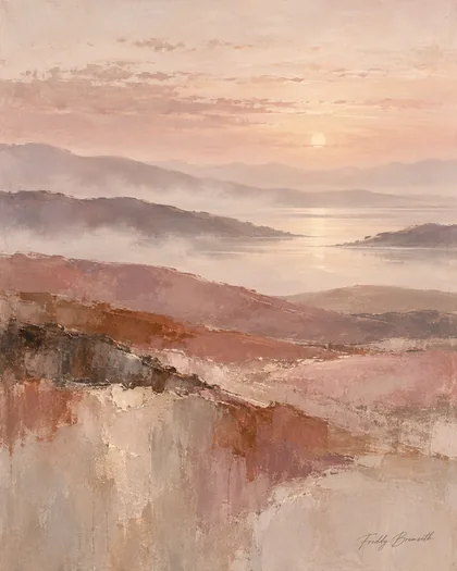 Rose mist landscape