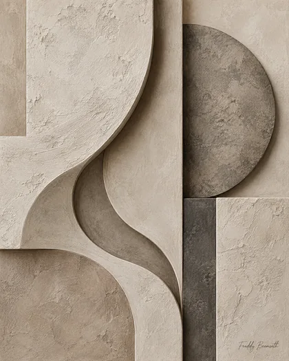 Sculptural neutral relief