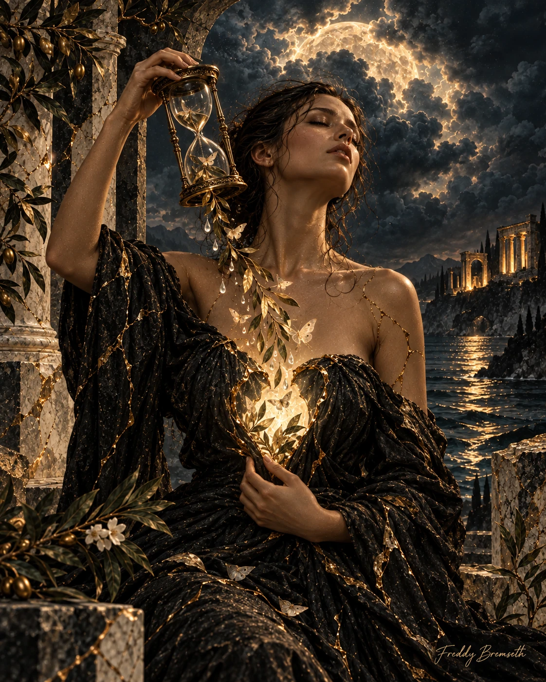 Tidens hjerte ved havruinene — Freddy Bremseth Art