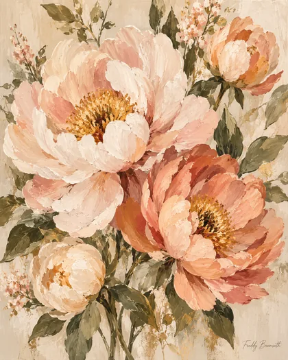 Warm blush blooms