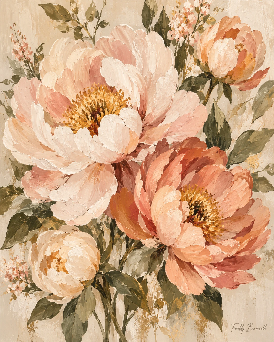 Warm blush blooms — Freddy Bremseth Art